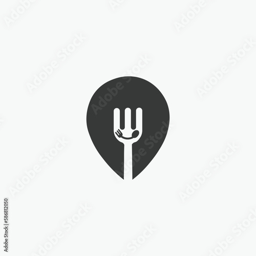 creative Food Truck Logo. Vector food delivery flat icons. Food delivery app. 