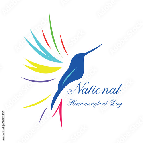 national hummingbird day. Design suitable for greeting card poster and banner