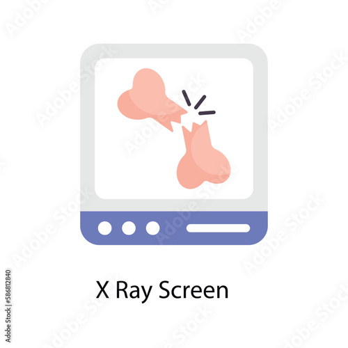 X Ray Screen Vector Flat Icons. Simple stock illustration stock