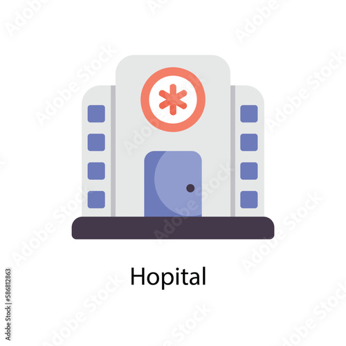 hospital Vector Flat Icons. Simple stock illustration stock