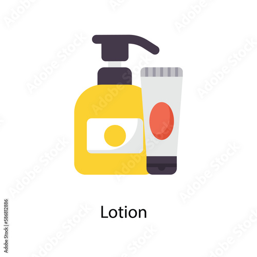 Lotion Vector Flat Icons. Simple stock illustration stock