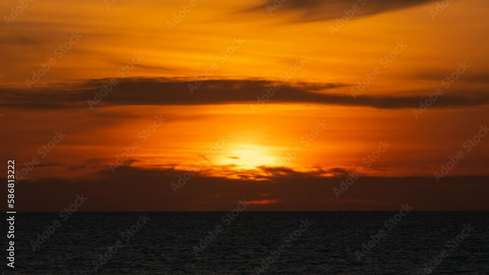 Timelapse Sunset over the sea or Glowing sea sunrise Timelapse Sunset over the sea or Glowing sea sunrise