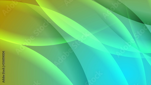 Colorful glowing shiny waves abstract elegant background