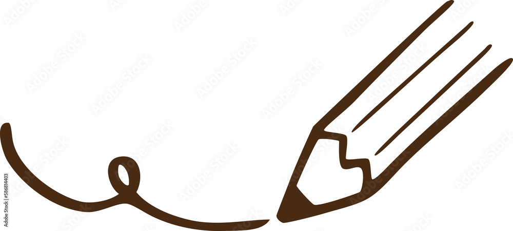 Cute hand drawn style pencil and line Cute hand drawn style pencil and line