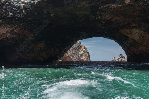 The Ballestas Islands are a group of small islands located off the Paracas peninsula