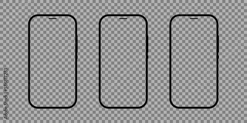 Wallpaper Mural Realistic smartphone mockup. Device UI UX mockup for presentation template. Stock royalty free vector illustration. PNG Torontodigital.ca