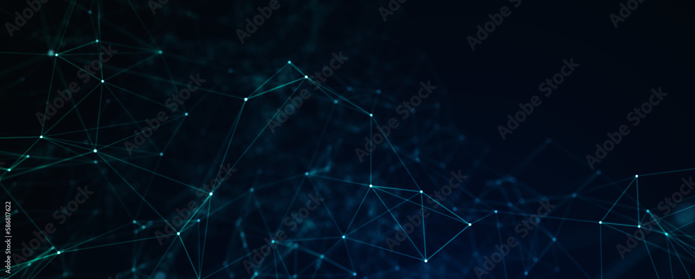 Abstract digital background with cybernetic particles. Illustration Abstract digital background with cybernetic particles. Illustration