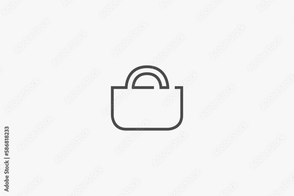 Illustration vector graphic of e commerce bag market Illustration vector graphic of e commerce bag market