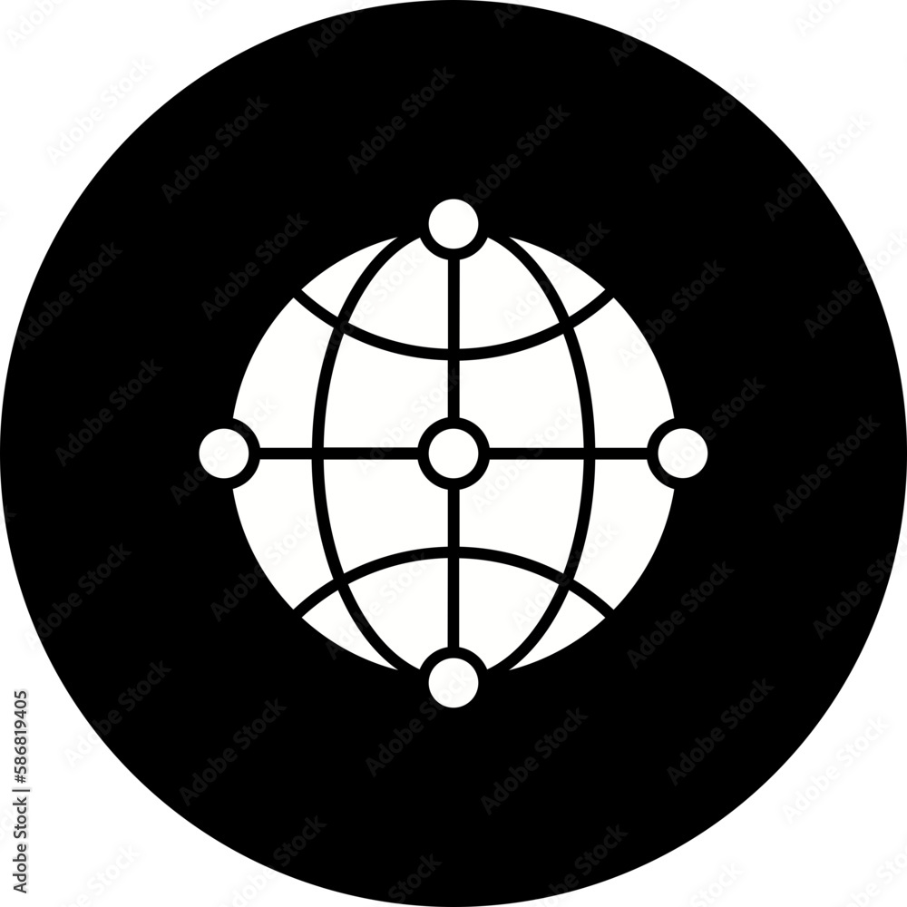 Internet Glyph Inverted Icon Internet Glyph Inverted Icon