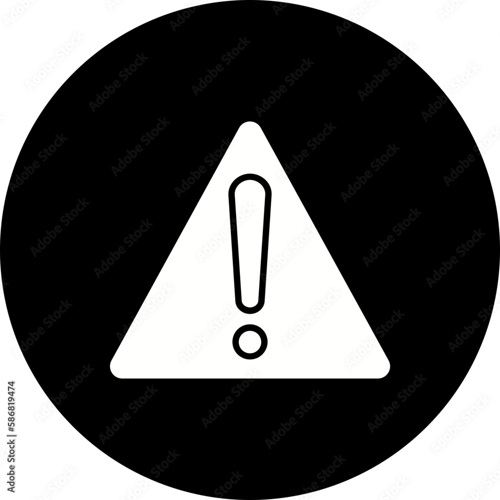 Warning Glyph Inverted Icon Warning Glyph Inverted Icon