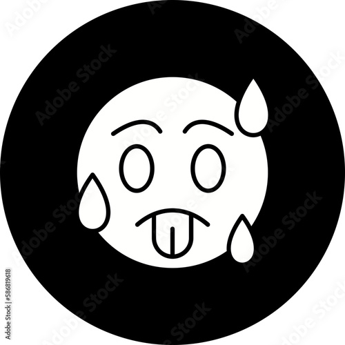 Hot Glyph Inverted Icon