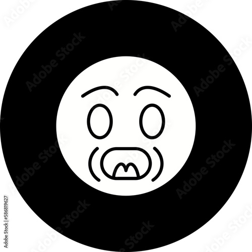 Yelling Glyph Inverted Icon