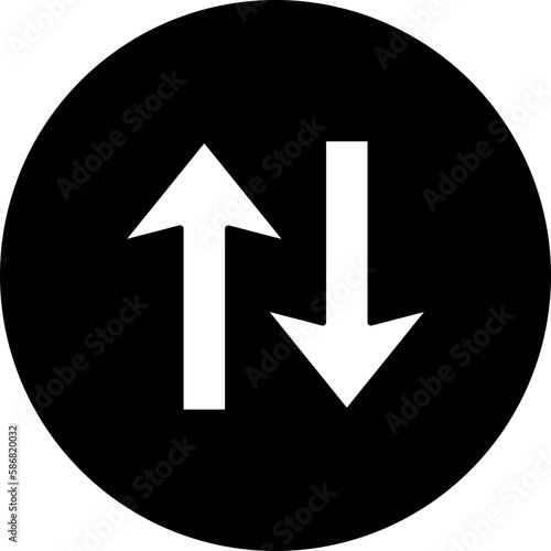 Free Download Up Down Glyph Inverted Icon - GFXLoad