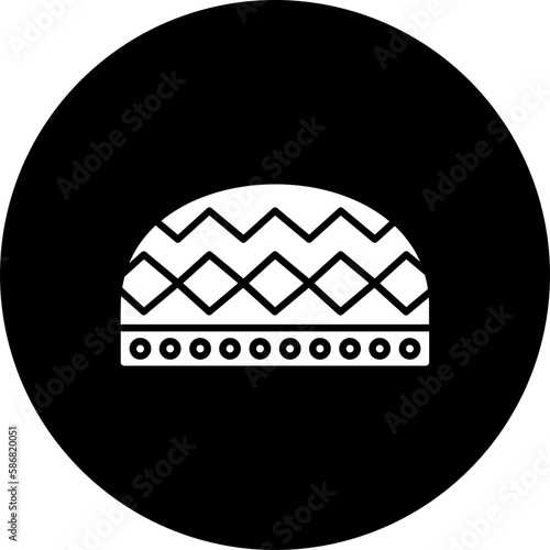 Hat Glyph Inverted Icon
