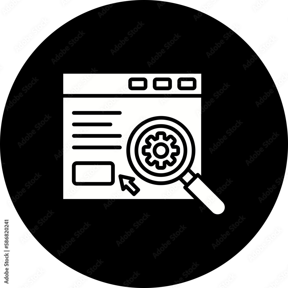 Search Engine Glyph Inverted Icon Search Engine Glyph Inverted Icon