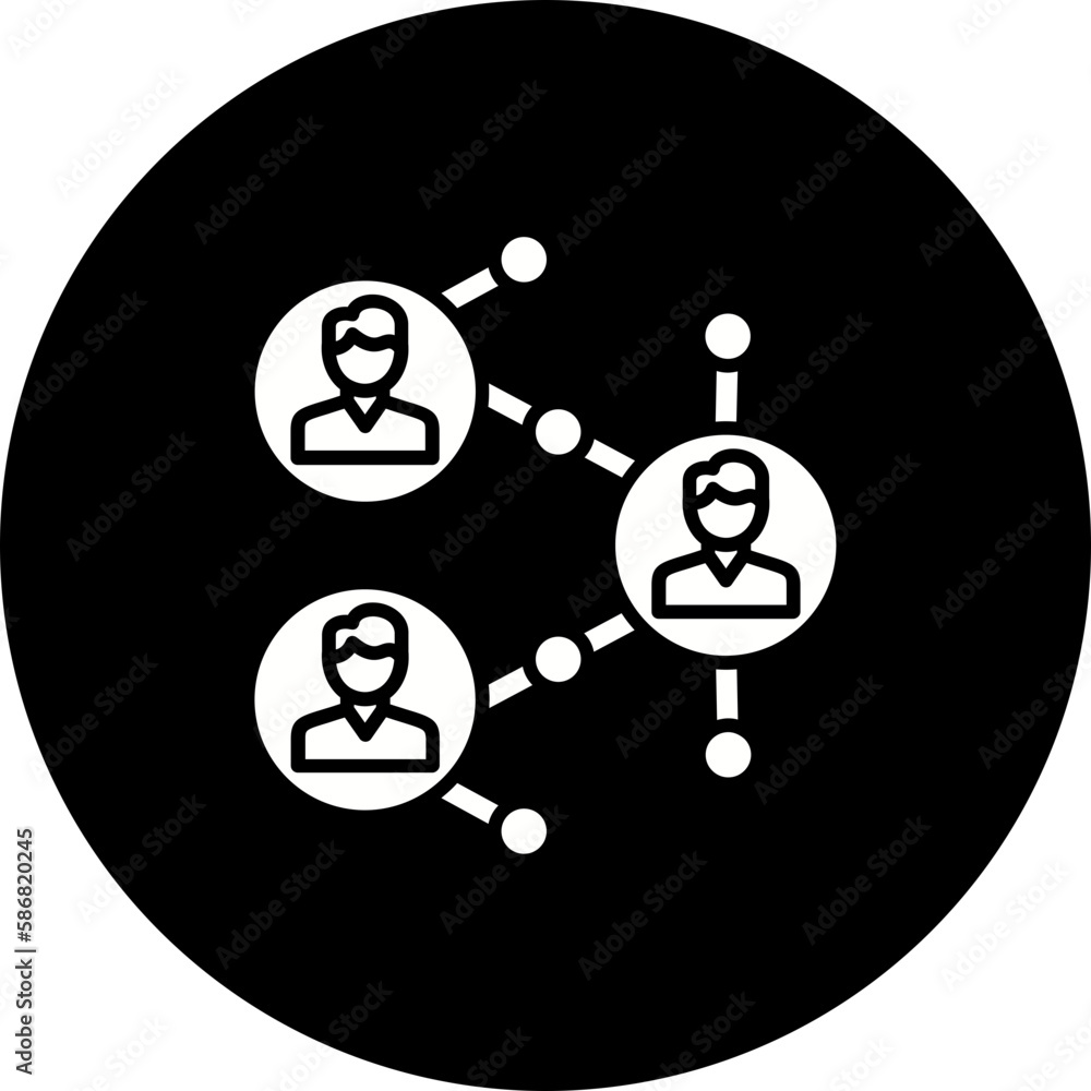 Networking Glyph Inverted Icon Networking Glyph Inverted Icon