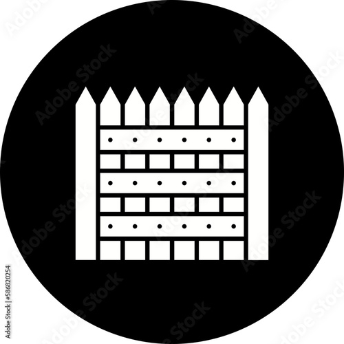 Fence Glyph Inverted Icon