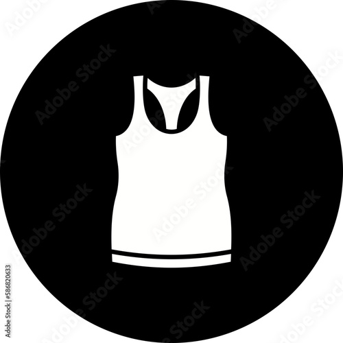 Sleeveless Shirt Glyph Inverted Icon