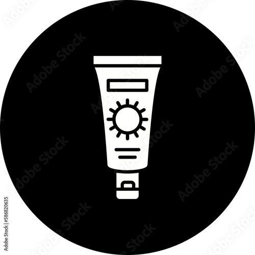 Sunscreen Glyph Inverted Icon