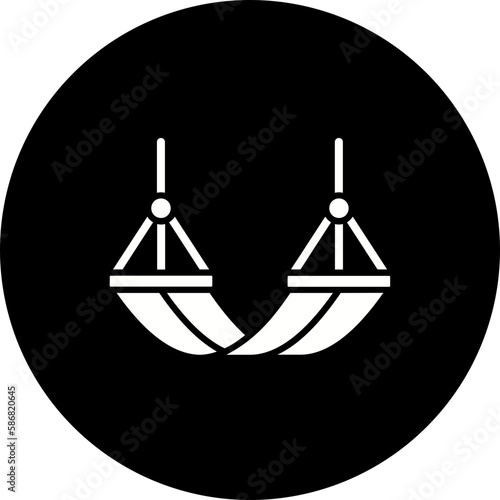 Hammock Glyph Inverted Icon