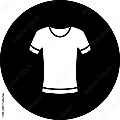 Tshirt Glyph Inverted Icon