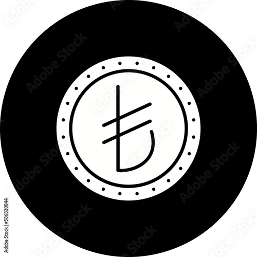 Turkish Lira Glyph Inverted Icon