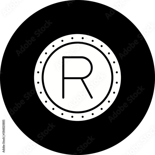 Rand Glyph Inverted Icon