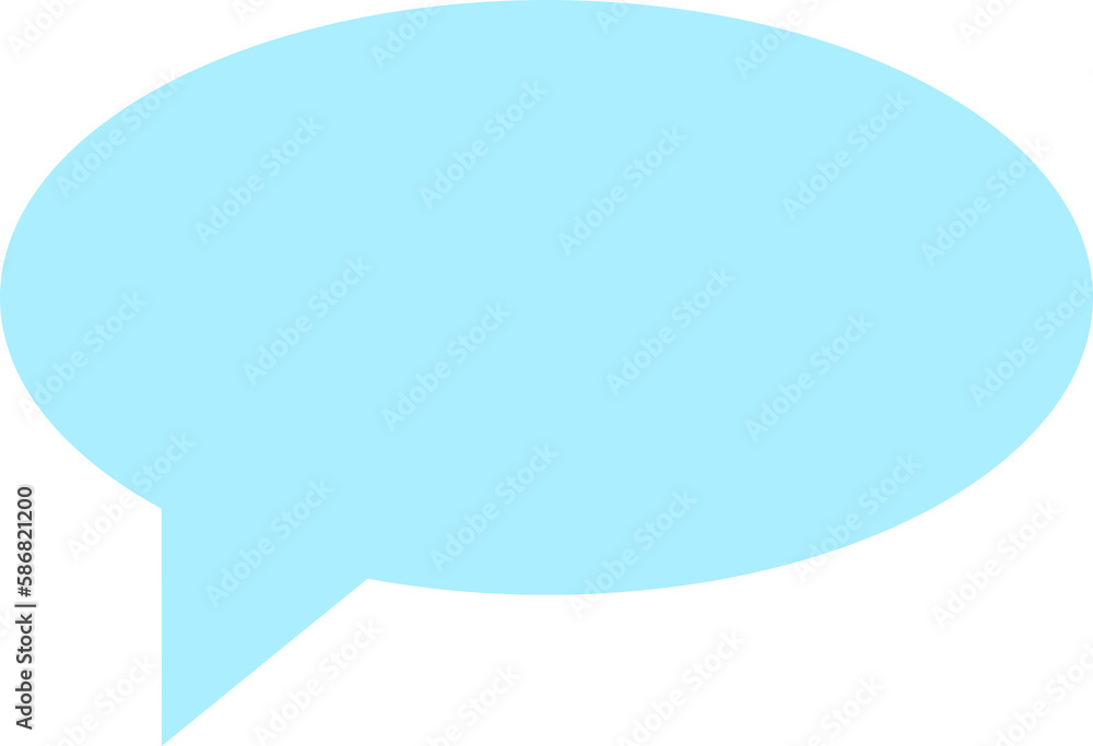 Cute blue empty speech bubble chat icon PNG Cute blue empty speech bubble chat icon PNG