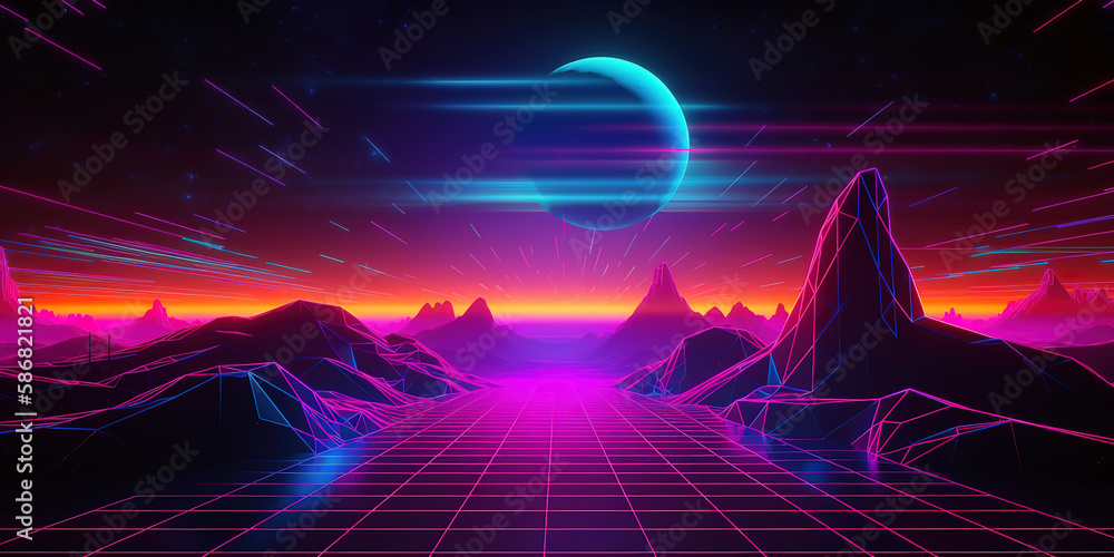 Premium Photo  Futuristic synthwave retrowave wallpaper that will make  your device stand out