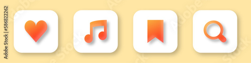 set gradient icon great for your design