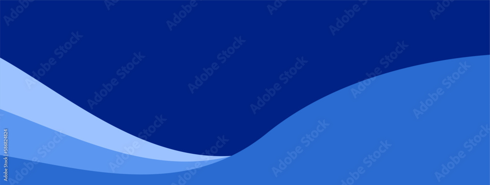 Fototapeta premium Abstract blue color background. Dynamic shapes composition. Minimalist vector.