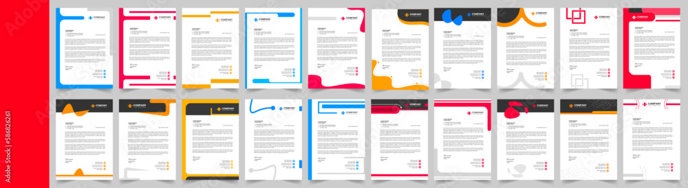 corporate business proposal letterhead design template set with green, red, blue and yellow color. business letterhead mega set. business letter head mega bundle. corporate business proposal letterhead design template set with green, red, blue and yellow color. business letterhead mega set. business letter head mega bundle.