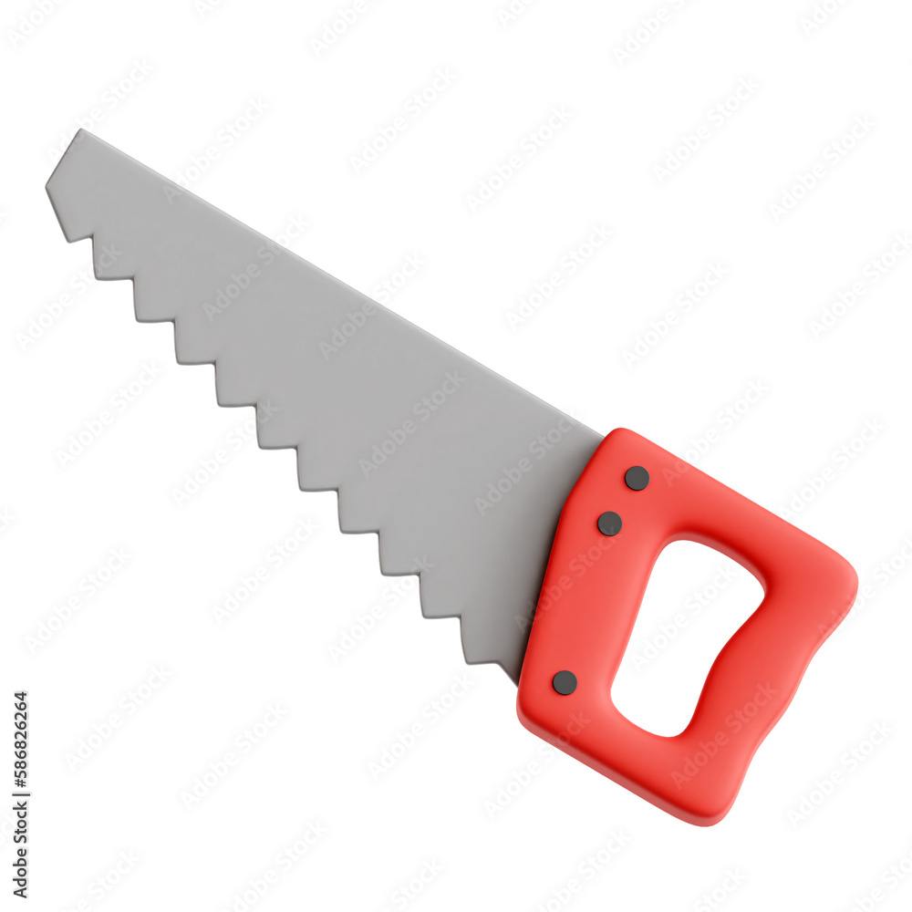 3D illustration of a handsaw 3D illustration of a handsaw