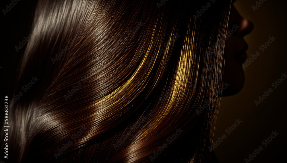 Beautiful long Hair. Beauty woman with luxurious brown hair. generative ai Beautiful long Hair. Beauty woman with luxurious brown hair. generative ai