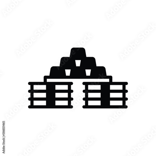 Black solid icon for commodity 