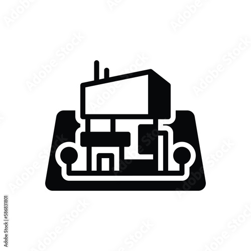 Black solid icon for architectural 