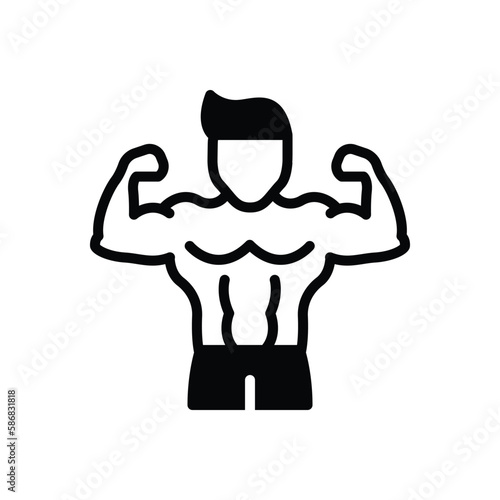 Black solid icon for body  