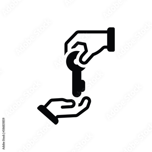 Black solid icon for dedicated 