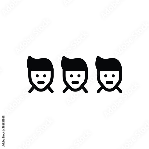 Black solid icon for emotions  