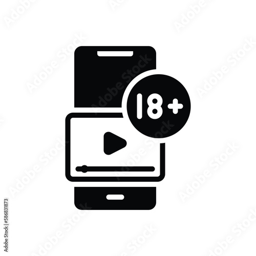 Black solid icon for explicit 