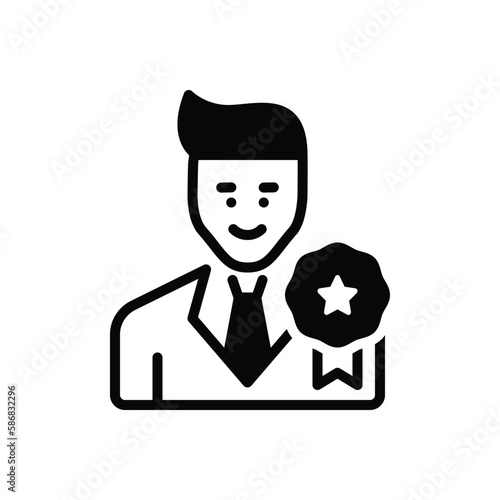 Black solid icon for special  