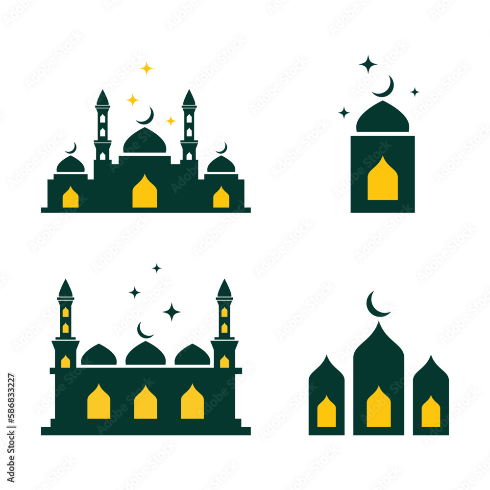 Obraz premium Islamic mosque Ramadan Mubarak