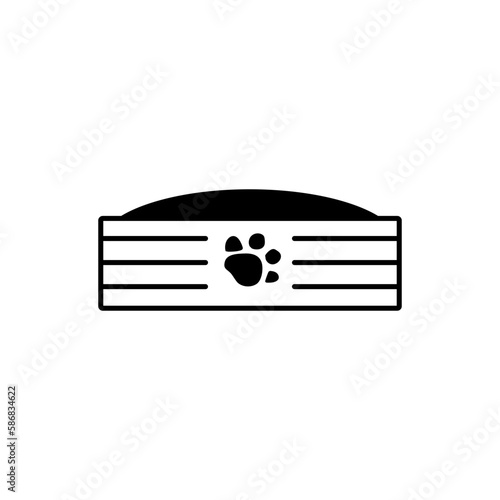 Pet bed on white background