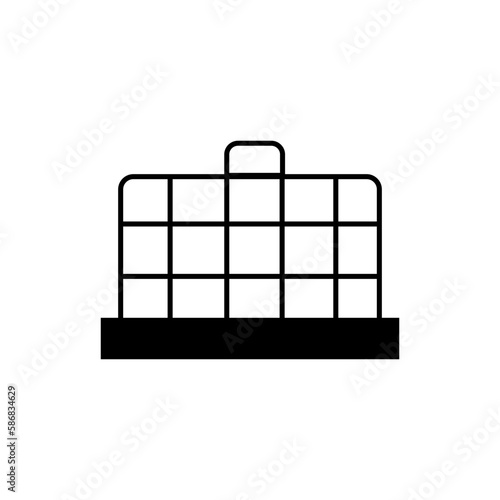 Pet cage on white background