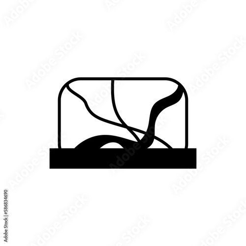 Small terrarium on white ba...