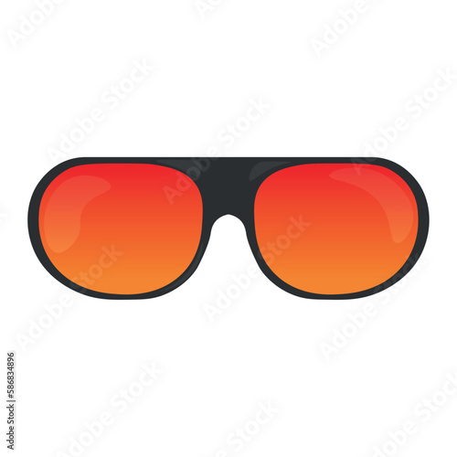 Modern sunglasses on white background