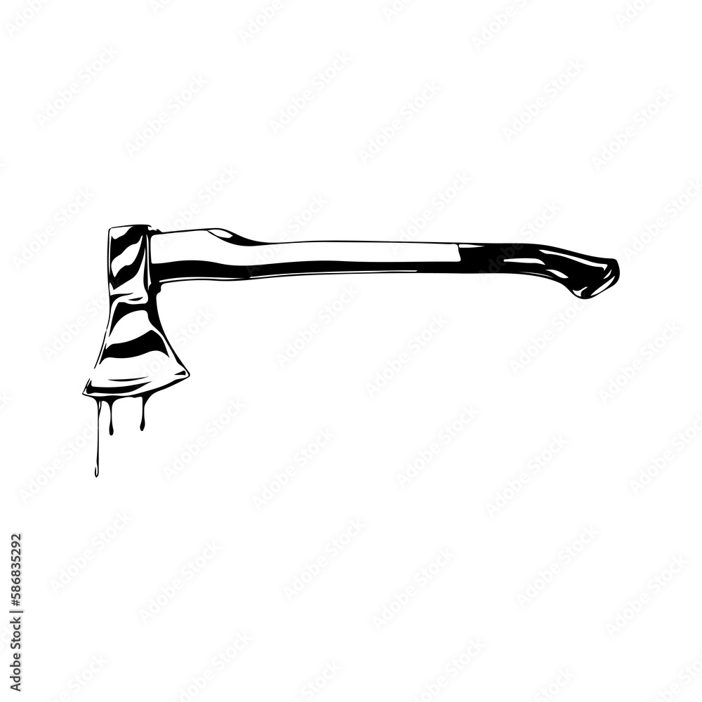 Fototapeta premium vector illustration of big axe