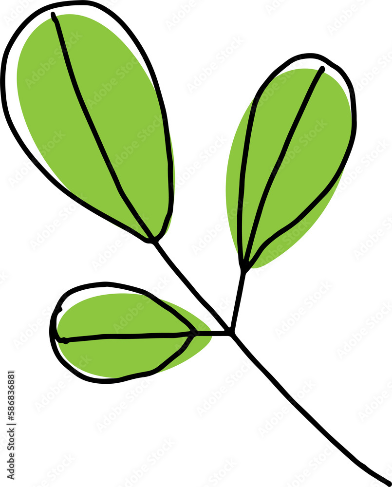 leaf art drawing for spa or cafe nature concept leaf art drawing for spa or cafe nature concept