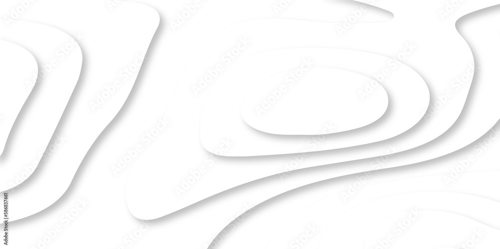 Abstract papercut white background, white paper cut background. 3d papercut white background. Topographic canyon geometric map relief texture with curved layers and shadow. Abstract papercut white background, white paper cut background. 3d papercut white background. Topographic canyon geometric map relief texture with curved layers and shadow.