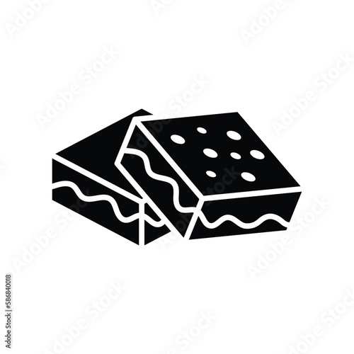 brownies icon vector design template in white background